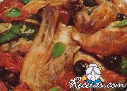 Pollo con aceitunas
