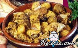 Pollo con berenjenas