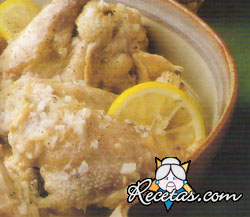 Pollo a la crema de limón