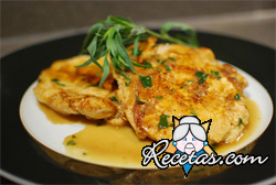 Pollo con salsa de estragón