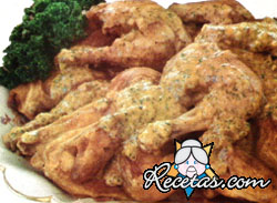 Pollitos con mayonesa de hierbas