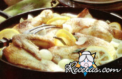 Pollo al limón con crema
