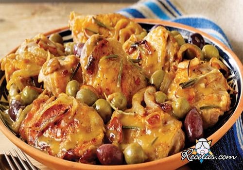 Pollo con aceitunas