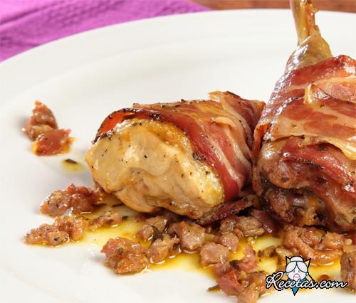 Pollo con panceta