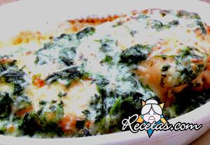 Pollo con salsa florentina