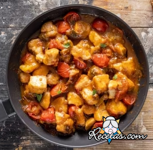 Pollo en salsa agridulce