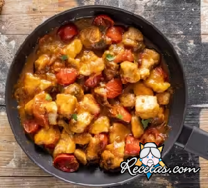 Pollo en salsa agridulce