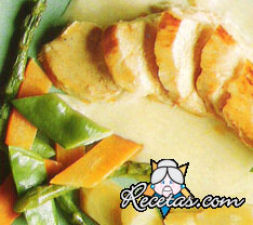 Pollo con salsa de salsifi