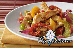 Pollo con pimientos