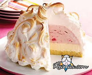 Postre helado merengado