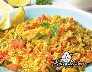 Pulao de pollo y verdura