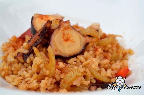 Pulpo con arroz