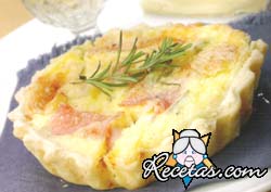 Quiche de panceta y brie