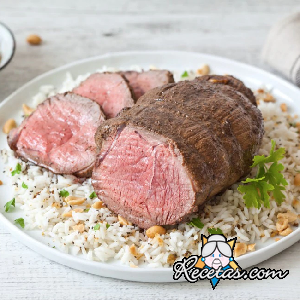 Redondo de ternera con arroz y especias