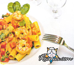 Rigatoni mar y tierra
