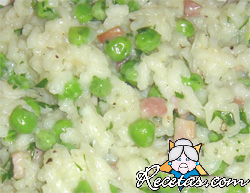 Risotto con arvejas