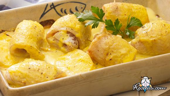 Rollitos de pejerrey con atún