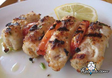 Rollos de pescado en salsa de limón