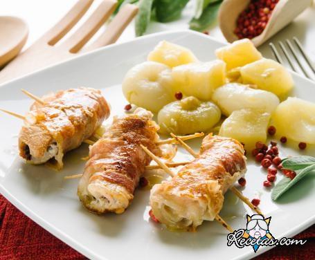 Rolls de pollo y tocino