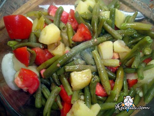 Salpicón de habichuelas verdes y jamón