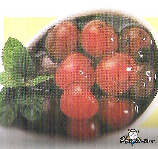 Salsa caliente de cerezas