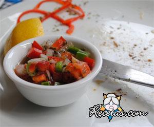 Salsa criolla con aceitunas
