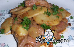 Salteado de higado de cordero