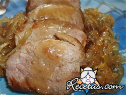Lomo de cerdo con almendras
