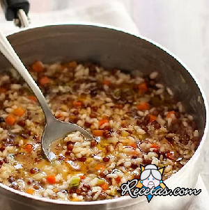 Sopa de lentejas y arroz