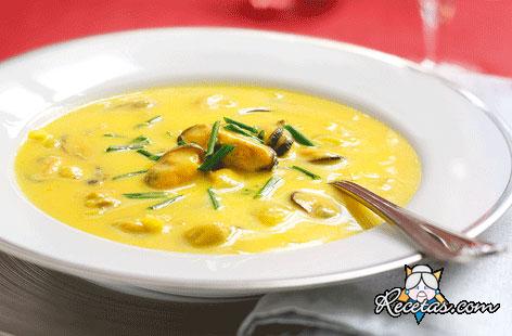 Sopa fría de mejillones