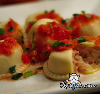 Sorrentinos de pollo y nuez