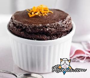 Souffle de chocolate y naranja