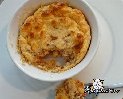 Soufflé de queso con tomates secos