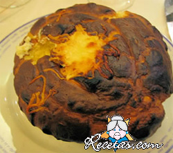 Soufflé de puerros y jamón