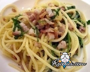 Spaghetti con panceta