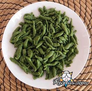 Spatzles de espinacas