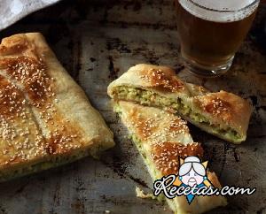 Strudel de salmón y calabacín