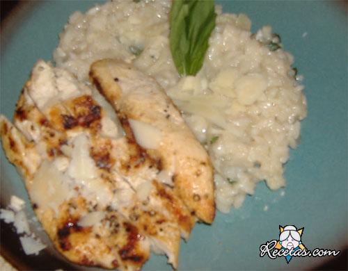 Suprema en mantequilla de albahaca