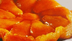 Tarta de peras volcada