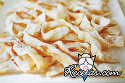 Tallarines con azúcar