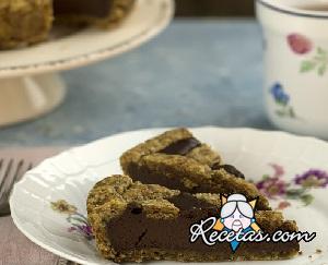 Tarta de chocolate con con masa frola al café