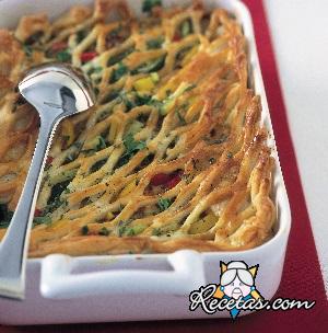 Tarta de hojaldre de primavera