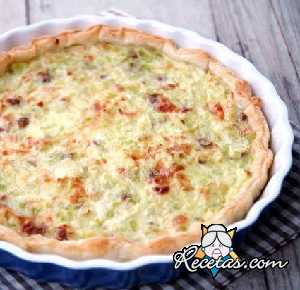 Tarta de puerros y nueces