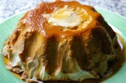 Tarta de queso al caramelo.