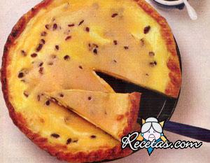 Tarta de ricota y pasas