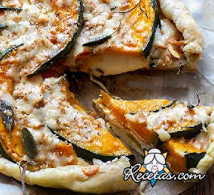 Tarta salada de calabaza