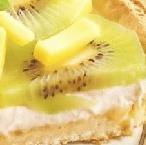 Tarta de frutas tropicales