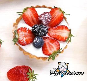 Tartaletas de yogur, fresas y frutos ...