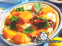 Tarta de calabaza y queso feta
