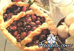 Tarta caliente de cerezas